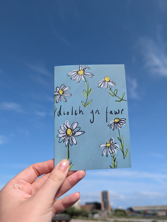 Thankyou card, diolch yn fawr A6