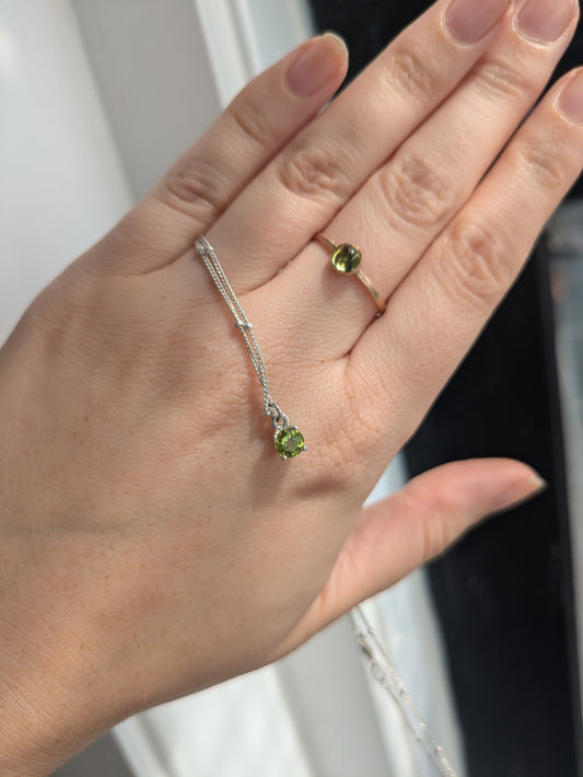 Peridot August Birthstone ring