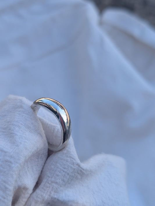 Sterling silver bombe ring