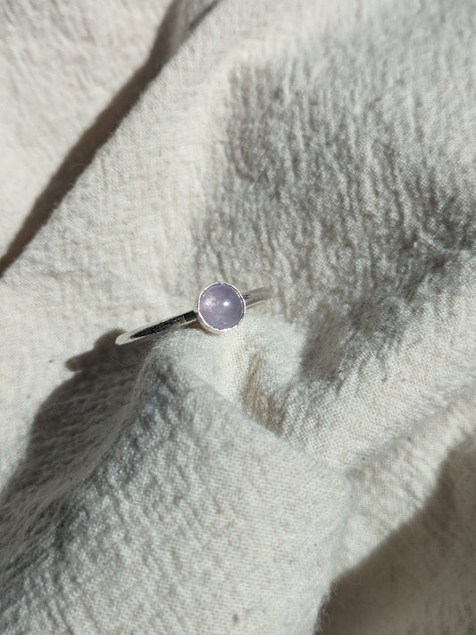 Lavender amethyst sterling silver ring - one off piece