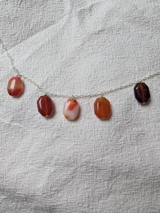 Vintage fire stones necklace