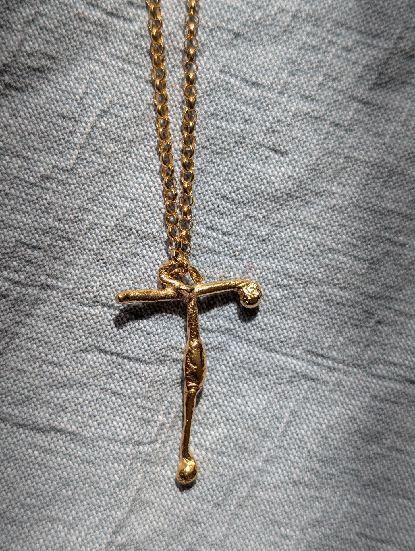 Molten initial necklace