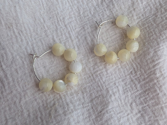 Mother of pearl hoops