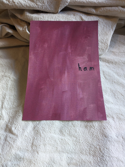 SUPER SECONDS SALE - 75% off - 'ham' A5 Print