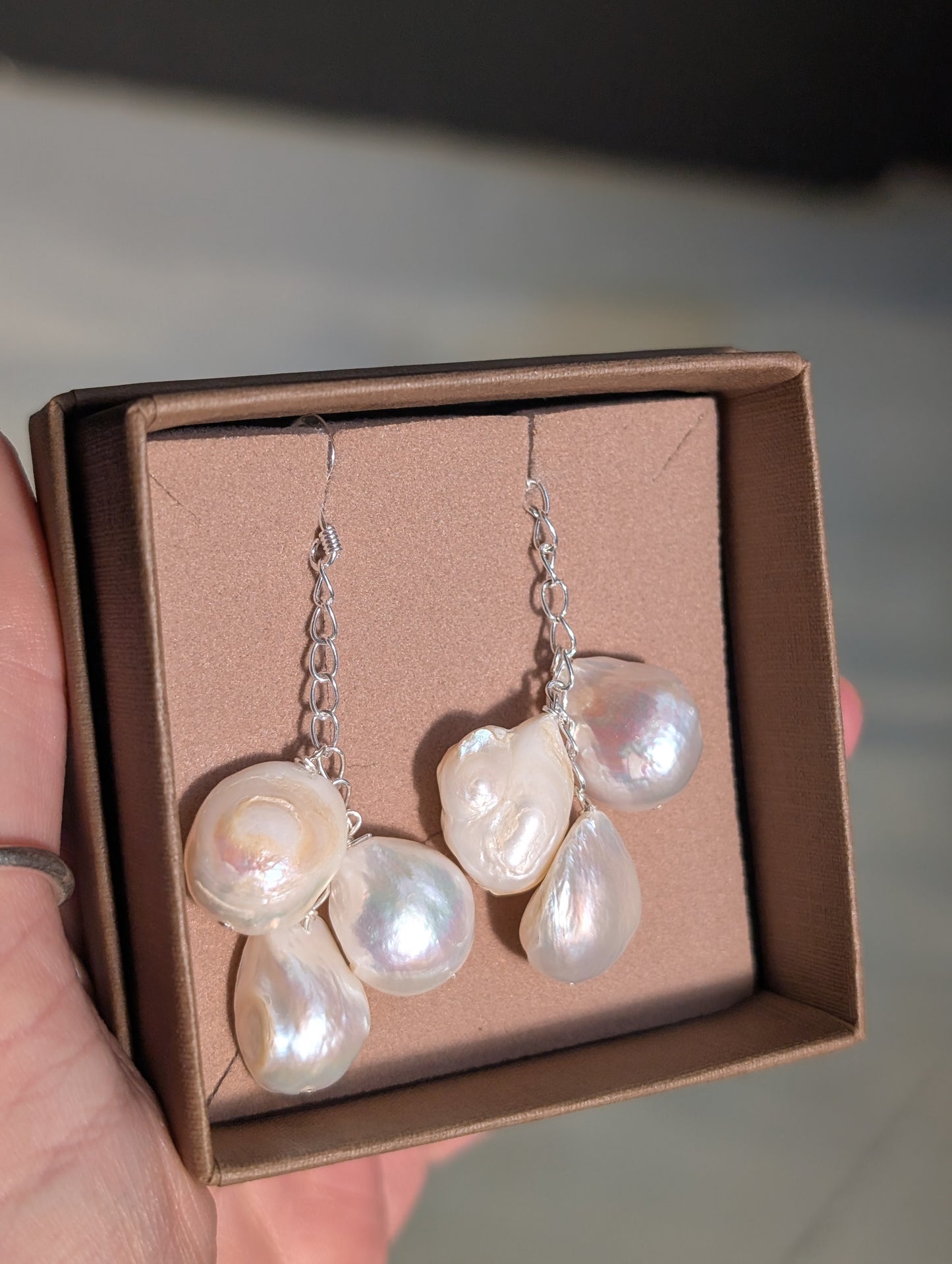 Statement pearl earrings