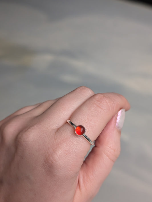 Carnelian silver ring