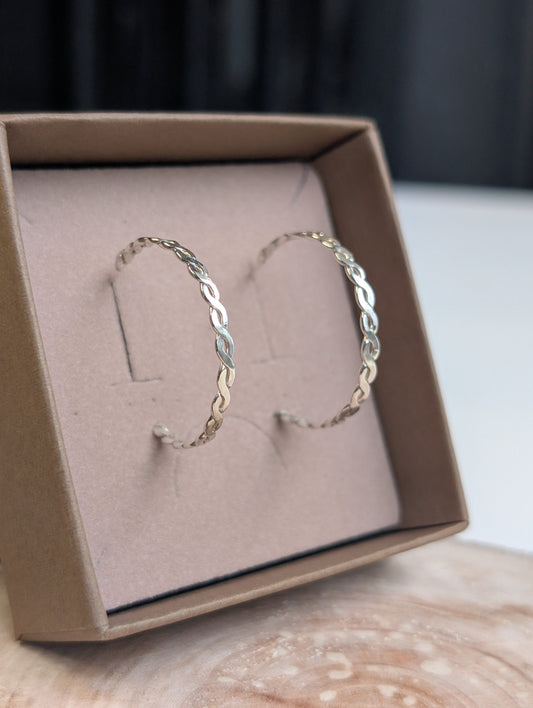 Large braided hoops - Cariad Hoops