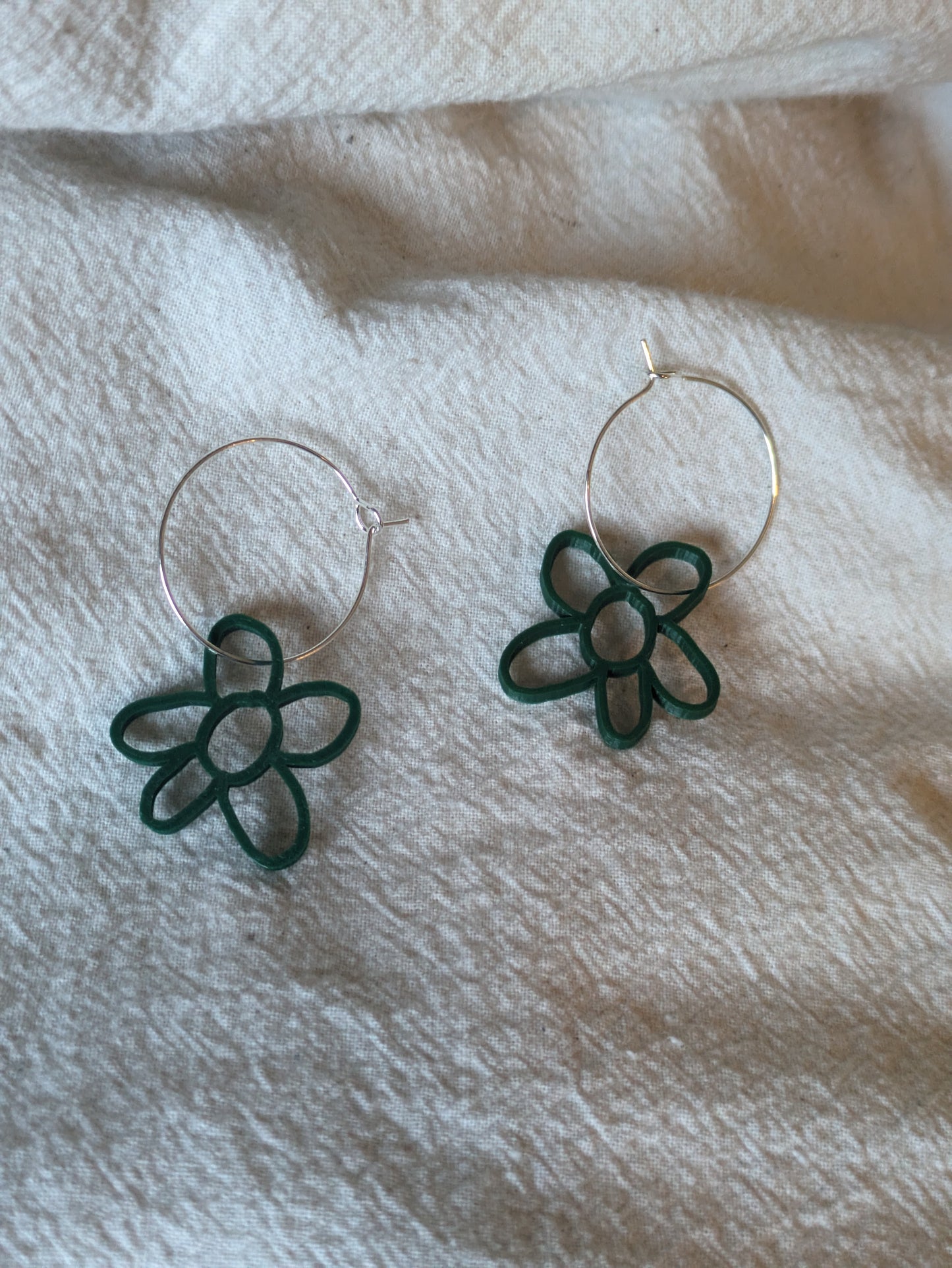 SUPER SECONDS SALE - 70% off - 3d Printed Large Flower Hoops